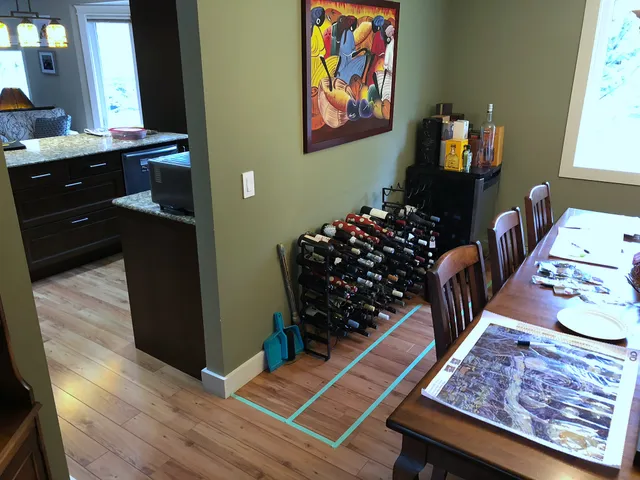 Original dining area and kitchen partition in Edgemont